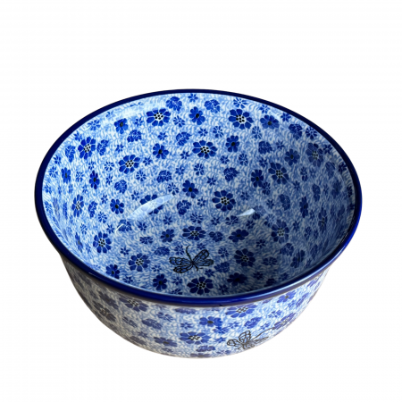 Bol salata Butterfly Dance, ceramica smaltuita, pictat manual, diametru 21,5 cm [2]
