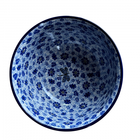 Bol salata Butterfly Dance, ceramica smaltuita, pictat manual, diametru 21,5 cm [1]
