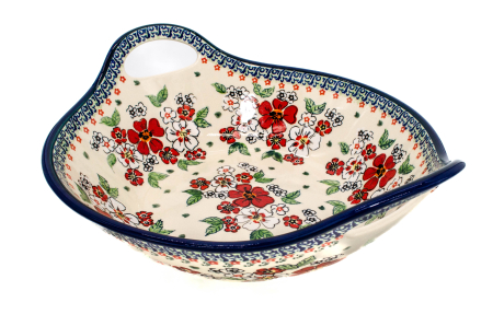 Bol salata cu manere, ceramica smaltuita, pictata manual, 33,4 cm, volum 3,0 L [2]