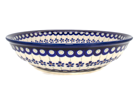 Bol salata Floral Peacock, din ceramica smaltuita, pictat manual, 25,2 cm, volum 1,4 L [5]