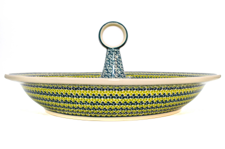 Bol salata Leaf Bed, ceramica smaltuita, pictata manual, 34,5 cm, volum 2,0 L [3]