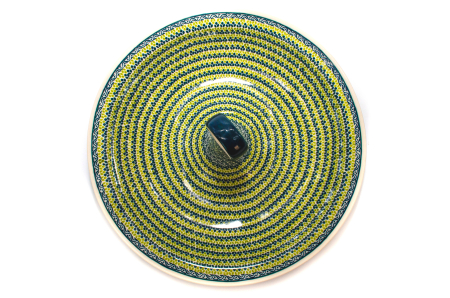 Bol salata Leaf Bed, ceramica smaltuita, pictata manual, 34,5 cm, volum 2,0 L [1]