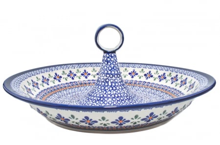 Accesorii decorative ceramica - Bol salata Joy, ceramica smaltuita, pictata manual, 34,5 cm, volum 2,0 L