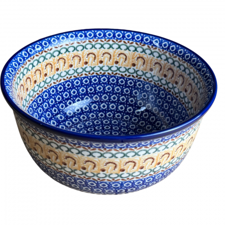 Bol salata Morning Sunrise, ceramica smaltuita, pictat manual, diametru 21,5 cm [2]