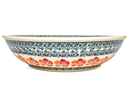 Bol salata Poppy Rain, din ceramica smaltuita, pictat manual, 25,2 cm, volum 1,4 L [5]