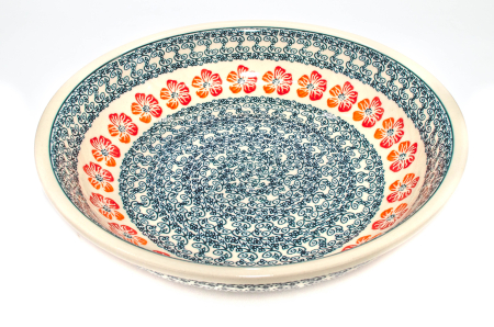 Bol salata Poppy Rain, din ceramica smaltuita, pictat manual, 25,2 cm, volum 1,4 L [1]