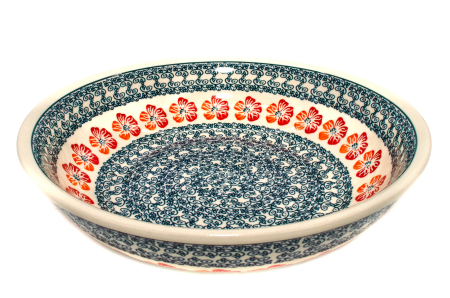 Boluri - Bol salata Poppy Rain, din ceramica smaltuita, pictat manual, 25,2 cm, volum 1,4 L