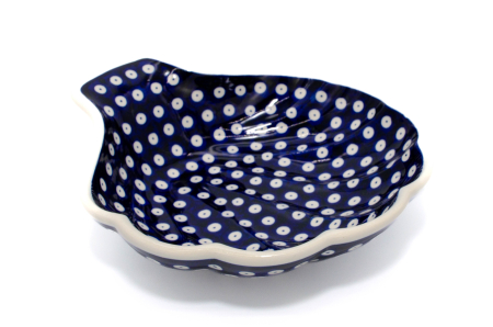 Bol "scoica" Blue Eyes, ceramica smaltuita, pictat manual, 23,5 cm, volum 650 ml