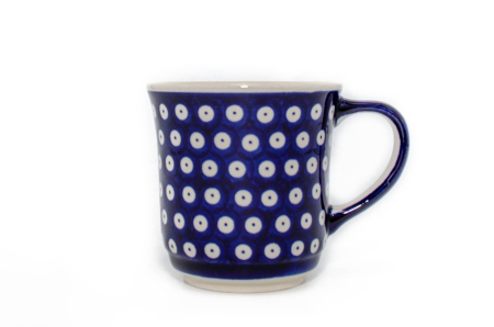 Cana ceramica smaltuita pentru cafea/ceai/vin fiert Blue Eyes, pictata manual, 380 ml [0]