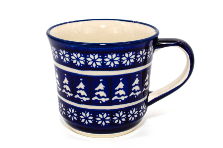 Cana ceramica smaltuita pentru cafea/ceai/vin fiert Christmas Night, pictata manual, 500 ml [3]