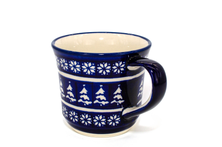 Cana ceramica smaltuita pentru cafea/ceai/vin fiert Christmas Night, pictata manual, 500 ml [4]