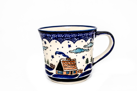 Cana ceramica smaltuita pentru cafea/ceai/vin fiert Fairytale, pictata manual, 500 ml [0]