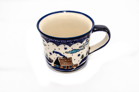 Cana ceramica smaltuita pentru cafea/ceai/vin fiert Fairytale, pictata manual, 500 ml [3]