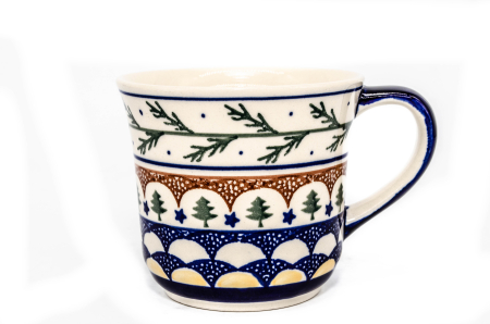 Cana ceramica smaltuita pentru cafea/ceai/vin fiert Festive Season, pictata manual, 500 ml [0]