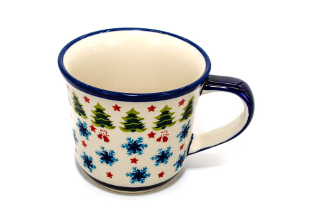 Cana ceramica smaltuita pentru cafea/ceai/vin fiert Winterland, pictata manual, 500 ml [3]