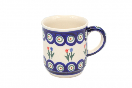 Cana ceramica smaltuita pentru ceai / cafea Tulips Pair, pictata manual, 250 ml [2]