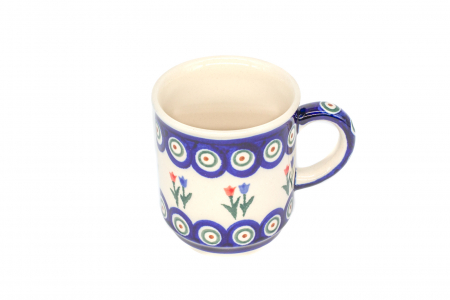 Cana ceramica smaltuita pentru ceai / cafea Tulips Pair, pictata manual, 250 ml [1]