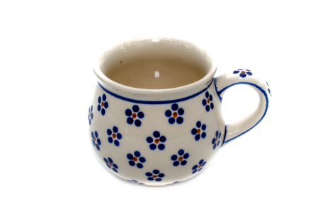 Cana ceramica smaltuita pentru ceai / cafea / vin fiert Daisy Field, in forma de "balon", pictata manual, 220ml [1]