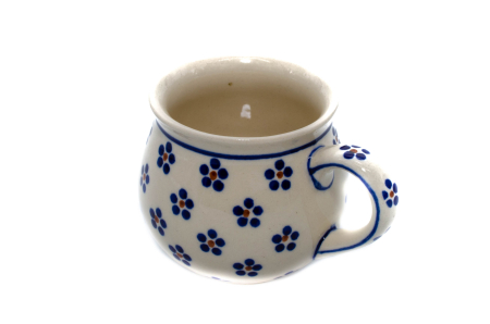 Cana ceramica smaltuita pentru ceai / cafea / vin fiert Daisy Field, in forma de "balon", pictata manual, 220ml [2]