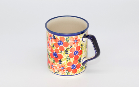 Cana ceramica smaltuita pentru ceai / cafea / vin fiert Fire Poppies, pictata manual, 250 ml [1]