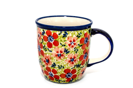 Cana ceramica smaltuita pentru ceai / cafea / vin fiert Fire Poppies, pictata manual, 350 ml [4]