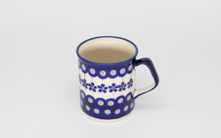 Cana ceramica smaltuita pentru ceai / cafea / vin fiert Floral Peacock, pictata manual, 250 ml [2]