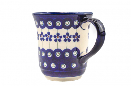 Cana ceramica smaltuita pentru ceai / cafea / vin fiert Floral Peacock, pictata manual, 300 ml [5]