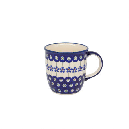 Cana ceramica smaltuita pentru ceai / cafea / vin fiert Floral Peacock, pictata manual, 350 ml [1]