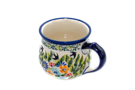 Cana ceramica smaltuita pentru ceai / cafea / vin fiert Inspiration, in forma de "balon", pictata manual, 230ml [2]