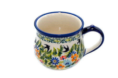 Cana ceramica smaltuita pentru ceai / cafea / vin fiert Inspiration, in forma de "balon", pictata manual, 230ml [1]