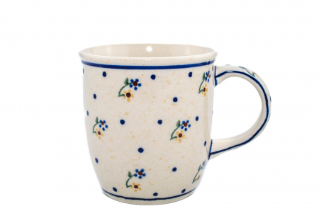 Cana ceramica smaltuita pentru ceai / cafea / vin fiert Little Flowers, pictata manual, 350 ml [4]
