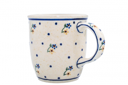 Cana ceramica smaltuita pentru ceai / cafea / vin fiert Little Flowers, pictata manual, 350 ml [1]