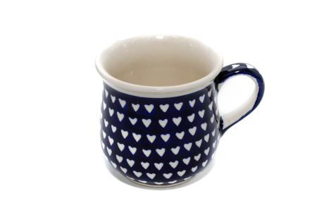 Cana ceramica smaltuita pentru ceai / cafea / vin fiert Love Hearts, in forma de "balon", pictata manual, 250 ml [1]