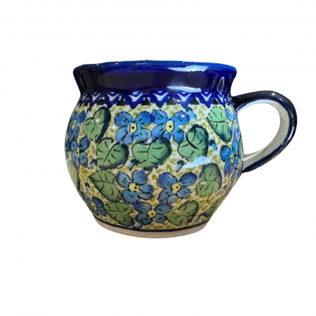 Cana pentru cafea/ceai/vin fiert Blossom in forma de "balon", ceramica smaltuita, pictata manual, 420 ml [3]