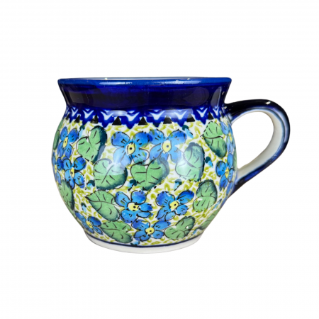 Cana pentru cafea/ceai/vin fiert Blossom in forma de "balon", ceramica smaltuita, pictata manual, 420 ml [5]