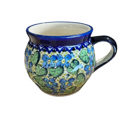 Cana pentru cafea/ceai/vin fiert Blossom in forma de "balon", ceramica smaltuita, pictata manual, 420 ml [4]