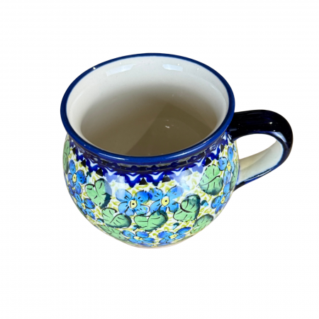 Cana pentru cafea/ceai/vin fiert Blossom in forma de "balon", ceramica smaltuita, pictata manual, 420 ml [8]