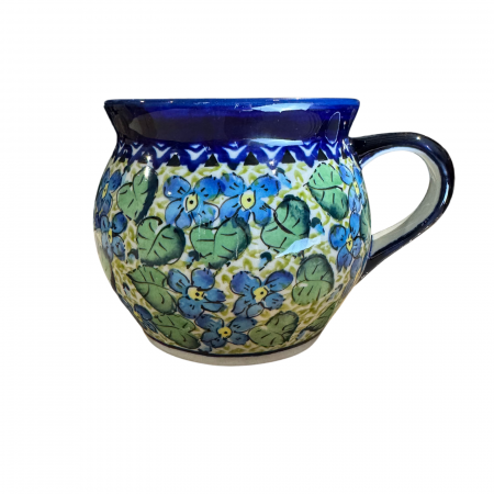 Cana pentru cafea/ceai/vin fiert Blossom in forma de "balon", ceramica smaltuita, pictata manual, 420 ml [2]