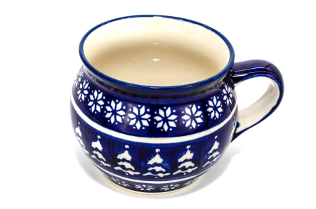 Cana pentru cafea/ceai/vin fiert Christmas Night in forma de "balon", ceramica smaltuita, pictata manual, 420 ml [1]