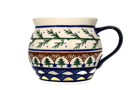 Cana pentru cafea/ceai/vin fiert Festive Season in forma de "balon", ceramica smaltuita, pictata manual, 420 ml [0]