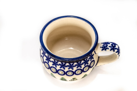 Cana pentru cafea/ceai/vin fiert Festive Trees in forma de "balon", ceramica smaltuita, pictata manual, 160 ml [2]