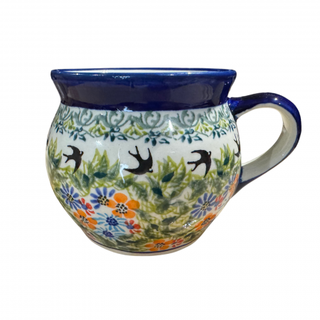 Cani ceramica - Cana pentru cafea/ceai/vin fiert Inspiration in forma de "balon", ceramica smaltuita, pictata manual, 420 ml