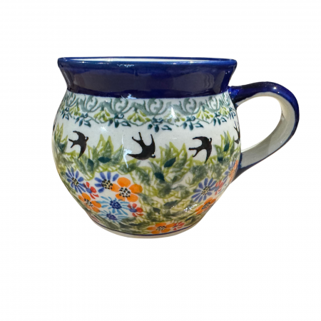 Cana pentru cafea/ceai/vin fiert Inspiration in forma de "balon", ceramica smaltuita, pictata manual, 420 ml [6]