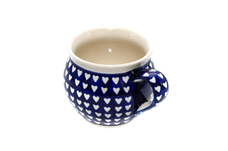 Cana pentru cafea/ceai/vin fiert Love Hearts in forma de "balon", ceramica smaltuita, pictata manual, 320 ml [2]