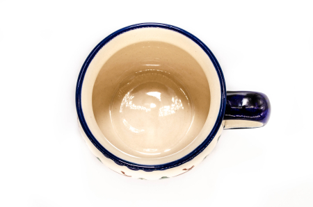 Cana pentru cafea/ceai/vin fiert Reindeer in forma de "balon", ceramica smaltuita, pictata manual, 420 ml [4]