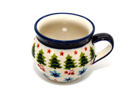 Cana pentru cafea/ceai/vin fiert Winterland in forma de "balon", ceramica smaltuita, pictata manual, 320 ml [2]