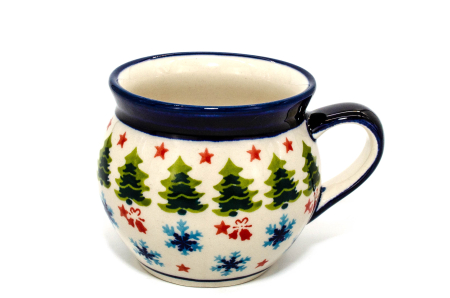 Cana pentru cafea/ceai/vin fiert Winterland in forma de "balon", ceramica smaltuita, pictata manual, 320 ml [3]