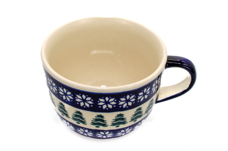Cana pentru cafea Christmas Tree, ceramica smaltuita, pictata manual, 350 ml [2]