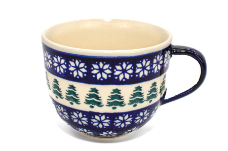 Cana pentru cafea Christmas Tree, ceramica smaltuita, pictata manual, 350 ml [3]