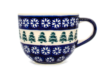 Cana pentru cafea Christmas Tree, ceramica smaltuita, pictata manual, 350 ml [0]